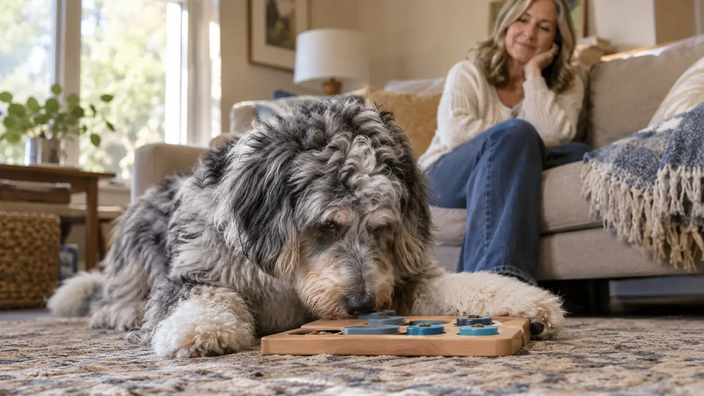 10 reasons a treat puzzle tires out a smart aussiedoodle